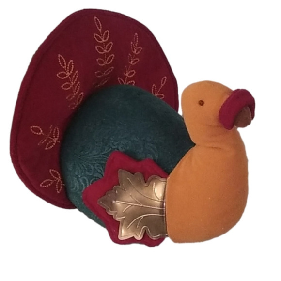 Vintage 90's Hallmark Turkey  Plush Stuffed Fabric - Picture 1 of 8